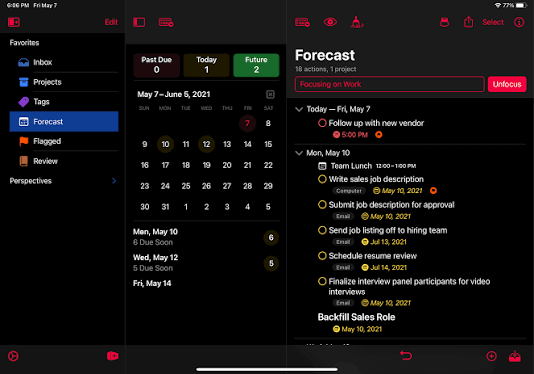 个人任务与项目管理软件 OmniFocus 4 介绍